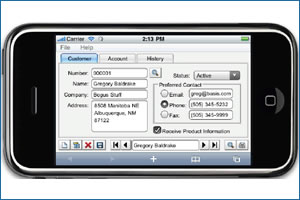 BBj mobile BUI demonstration on an iPhone